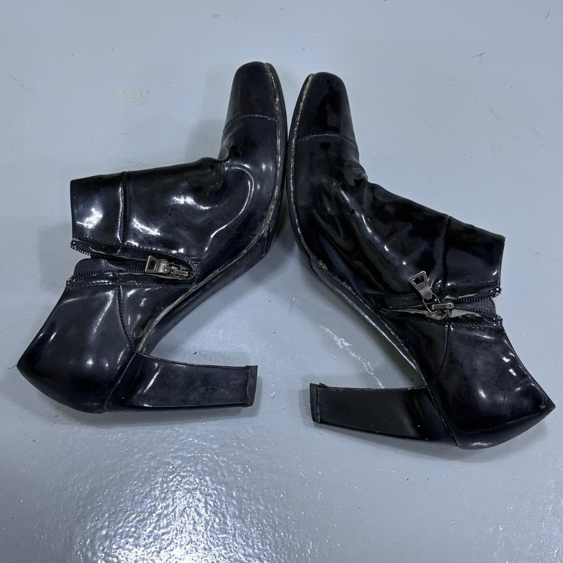 36 빈티지 에나멜 앵클 부츠 0316E 상품이미지5