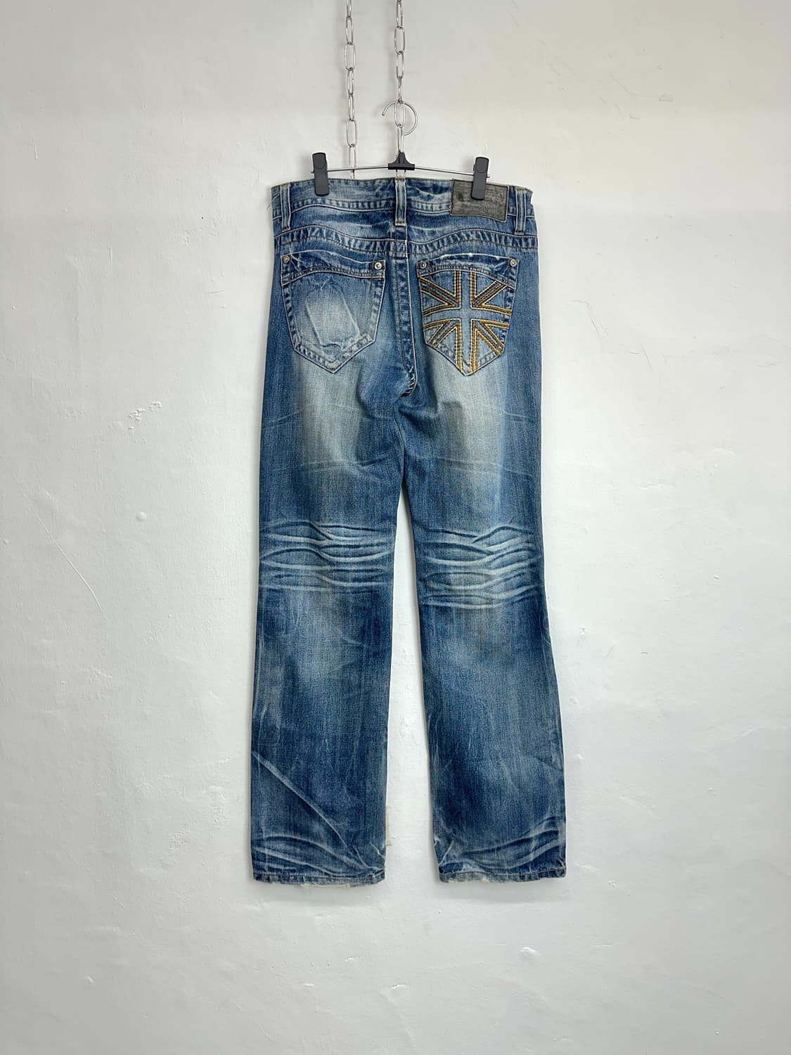 Union Jack Back Pocket Distressed Denim  상품이미지6
