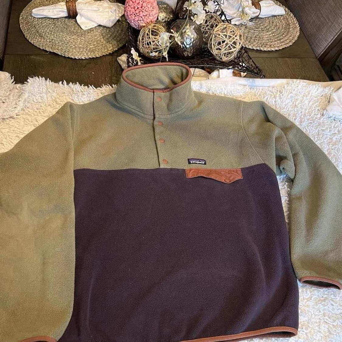 10s 파타고니아 신칠라 스냅-T 올리브/브라운 니카라과 상품이미지1