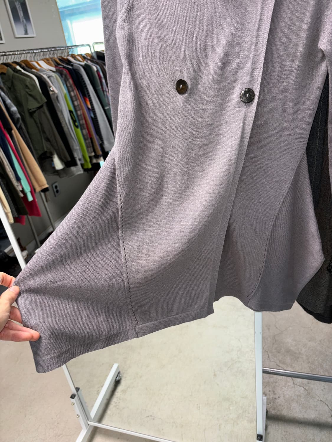 Gianni lo giudice 더블 브레스티드 실크 가디건 상품이미지2