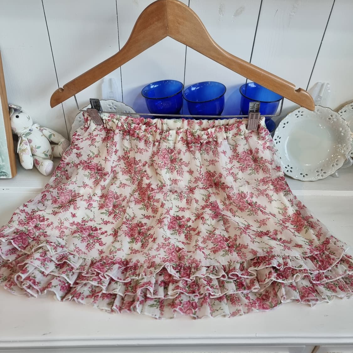 로즈 플라워 쉬폰 캉캉 스커트 상품이미지3