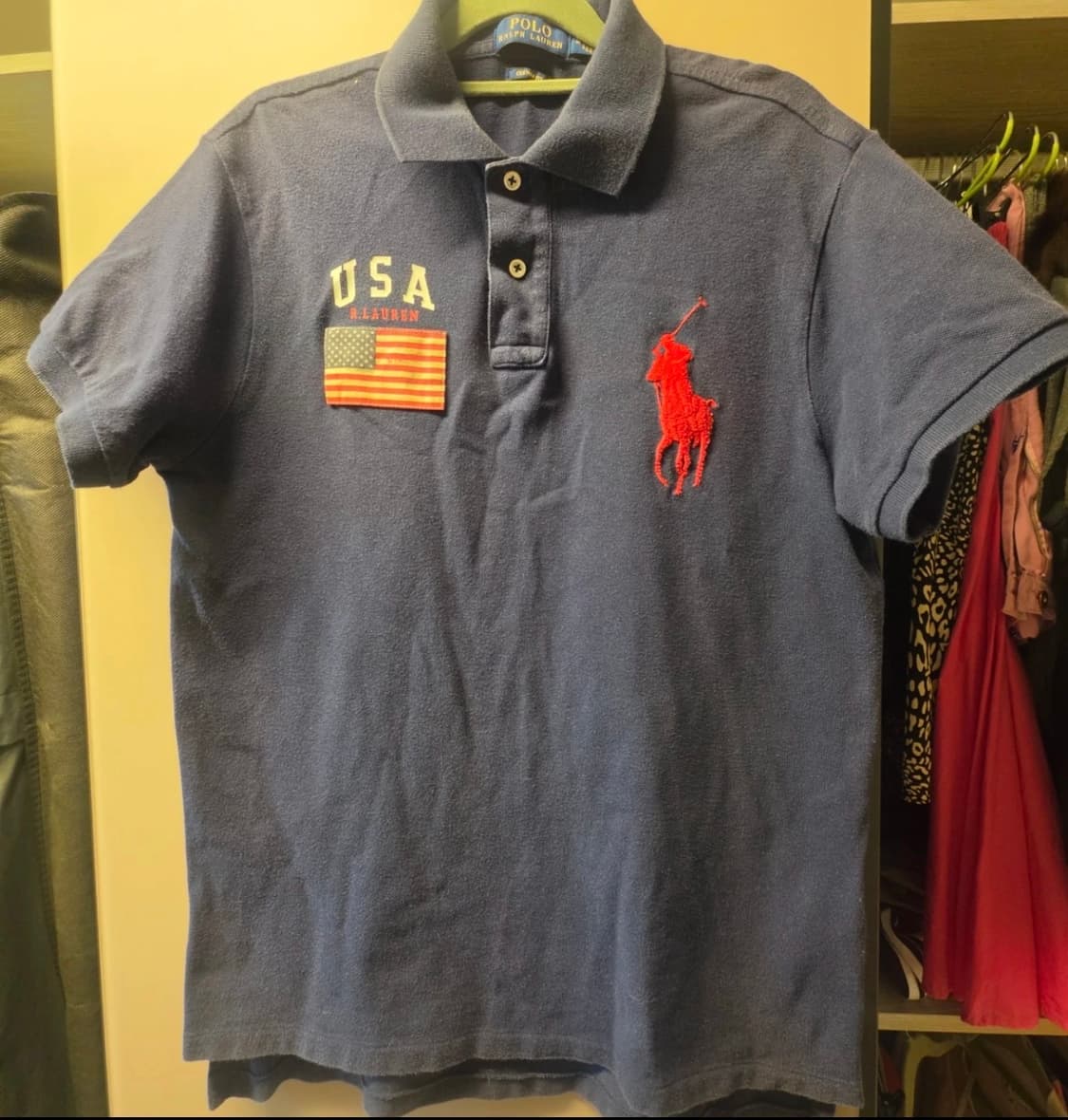 폴로 빅포니 성조기카라티 (희귀매물) 상태좋음 상품이미지1