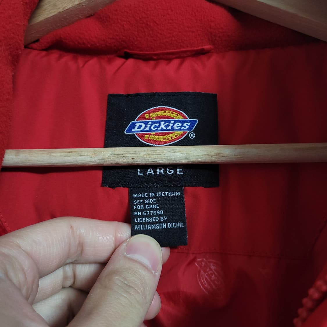 (L) DICKIES 디키즈 레드 패딩 점퍼 상품이미지3