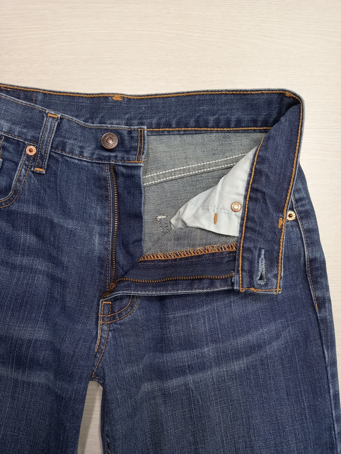 27-28 리바이스OT221 오렌지탭 워싱 스판 세미와이드진 27-605 상품이미지7