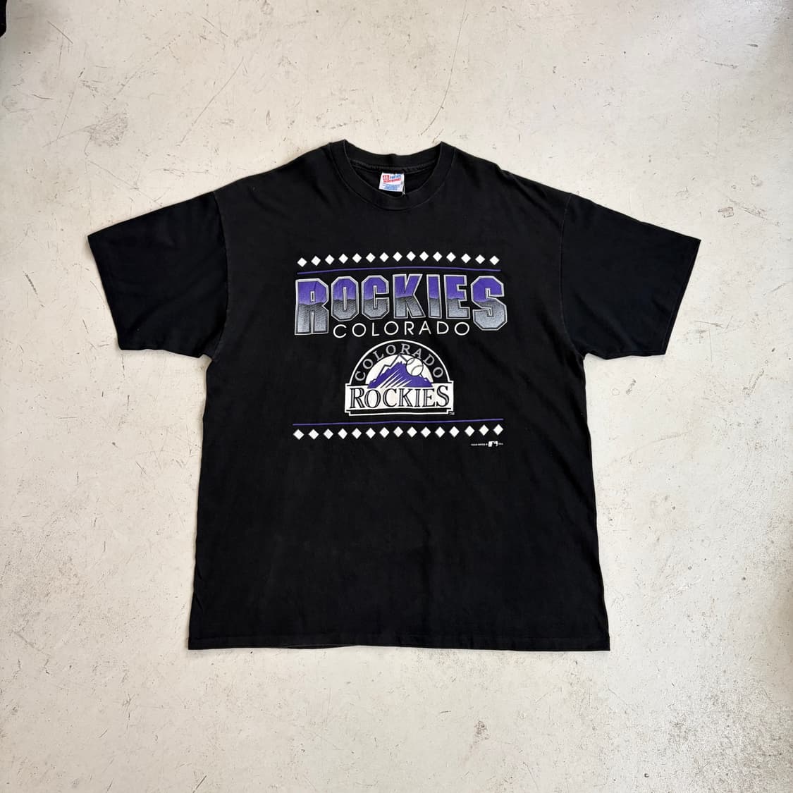 90s USA MLB 콜로라도 로키스 빈티지 반팔티 2XL 상품이미지1