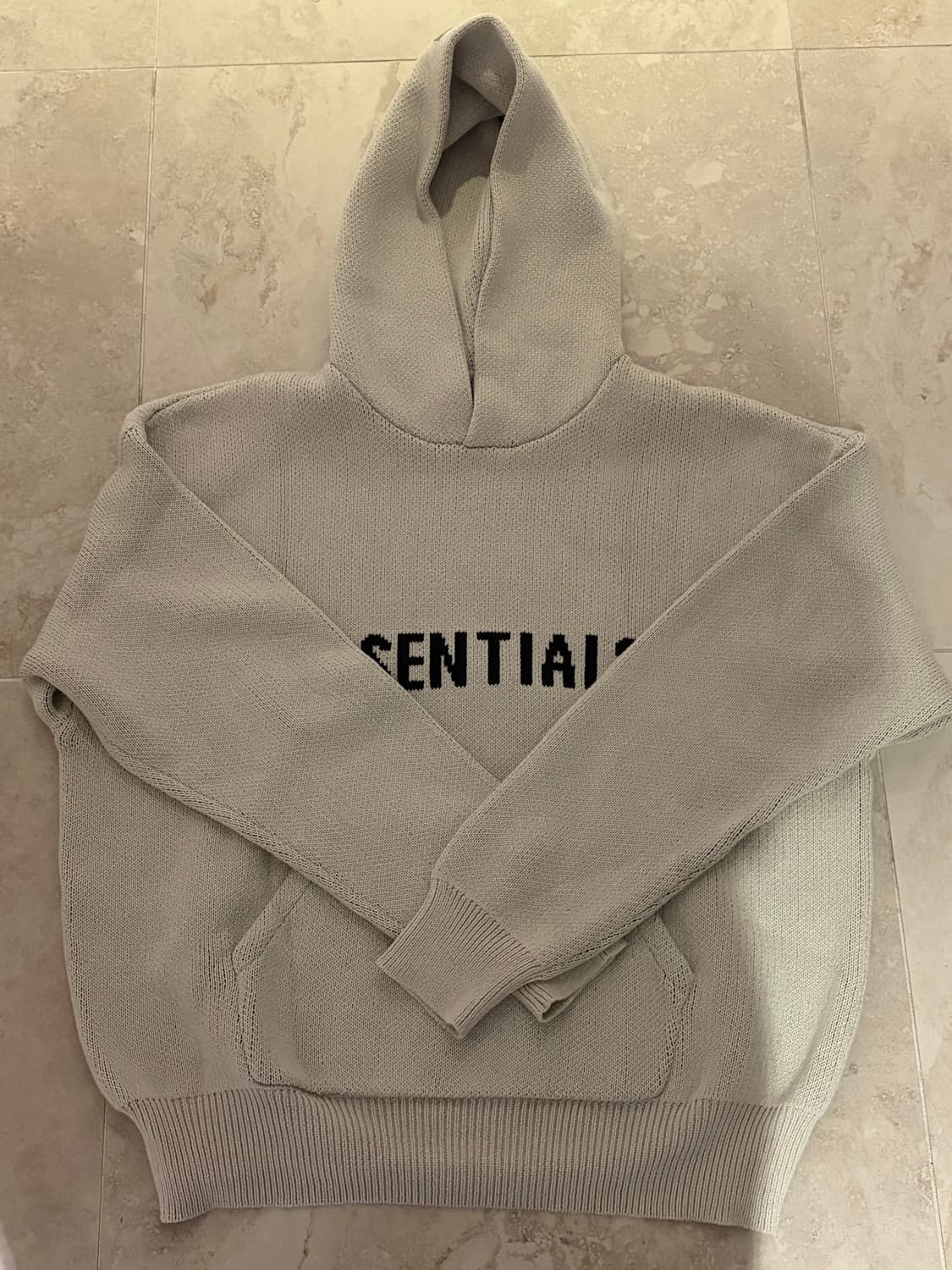 [M]에센셜 니트 후드 오트밀 상품이미지1