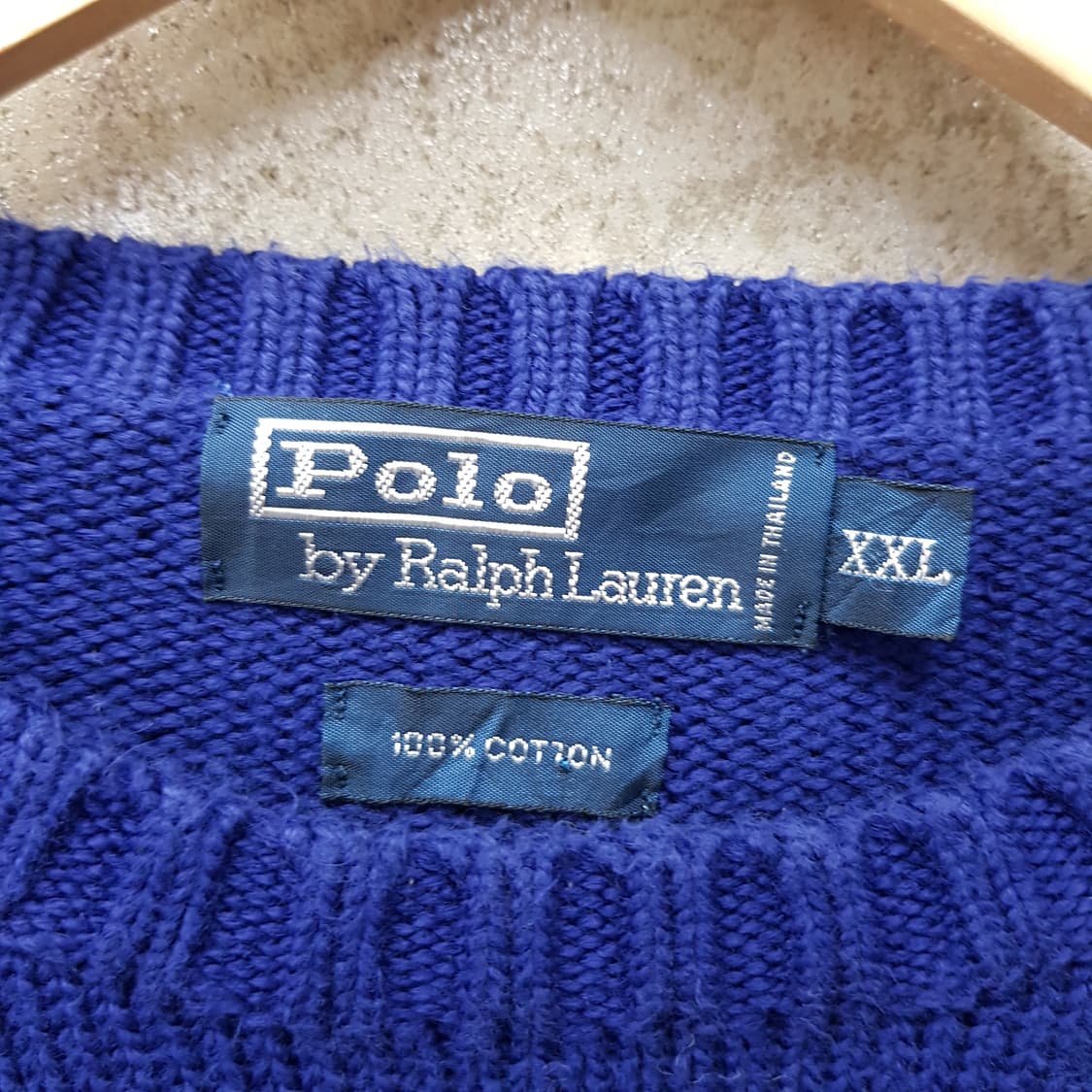 폴로랄프로렌 코발트 블루 니트 XXL사이즈  상품이미지3