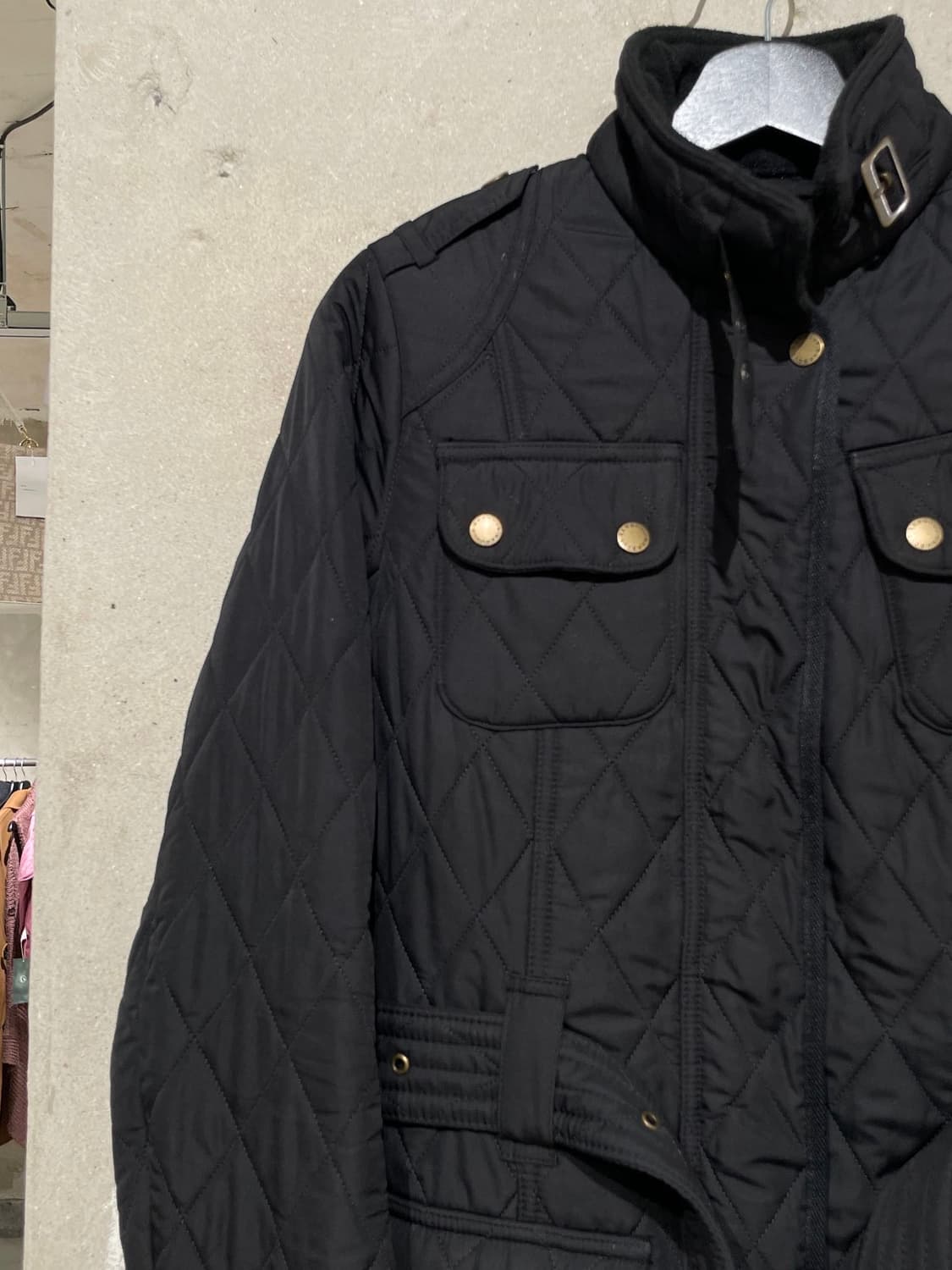 바버 인터내셔널 블랙 폴라퀼트 투어러 퀼팅 자켓 상품이미지2