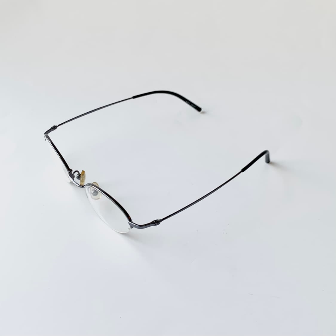 757 데드스탁 실버 반무테 라운드 오벌 빈티지안경 상품이미지3