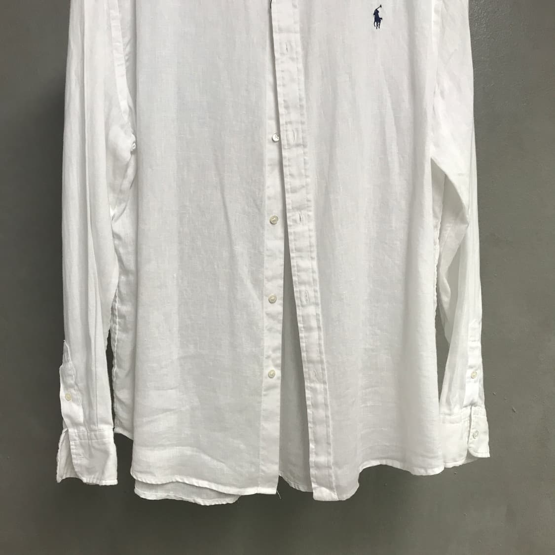 폴로 랄프로렌 QR 린넨 셔츠 화이트 XL 상품이미지3