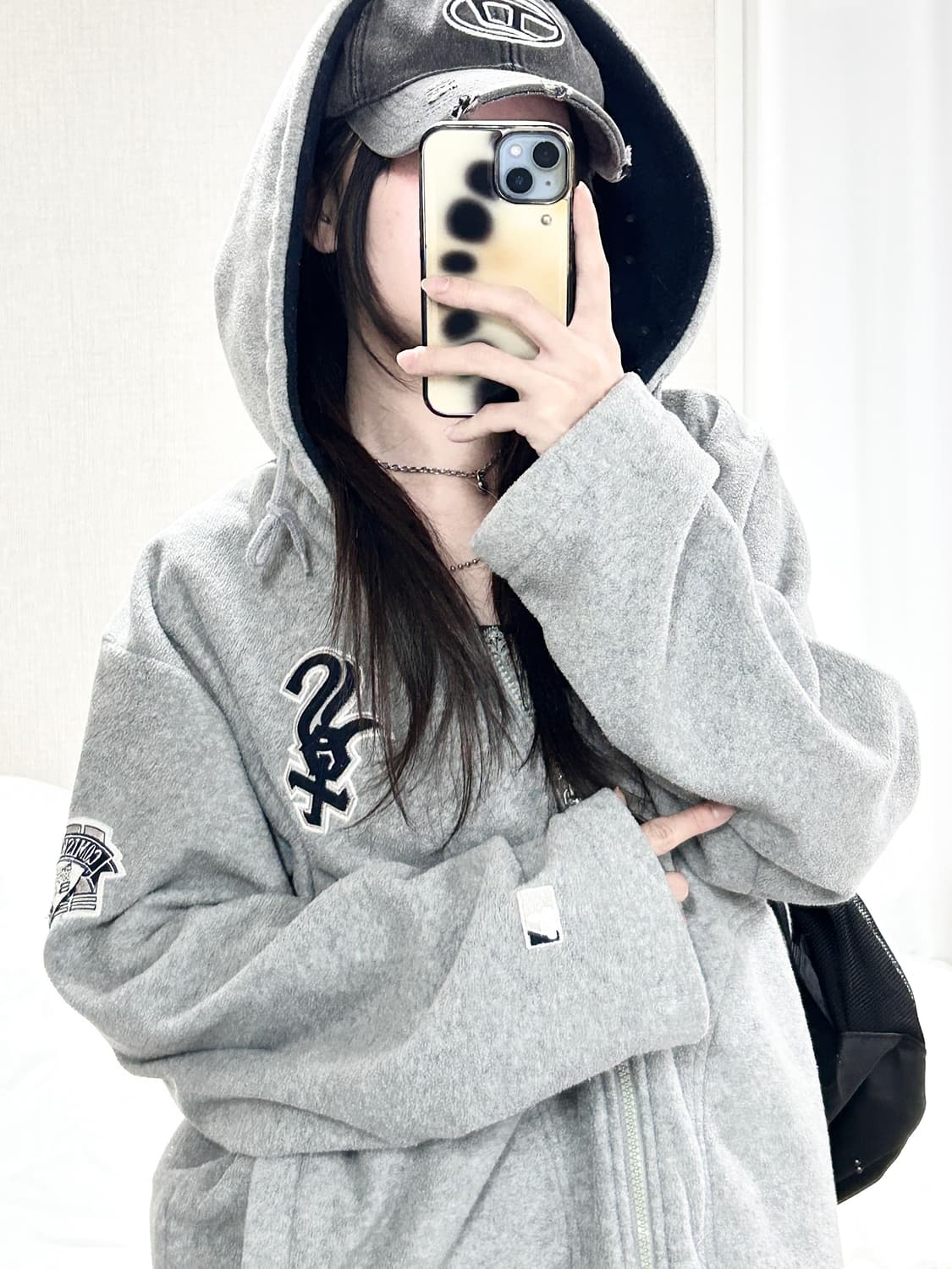 MLB 화이트삭스 그레이 플리스 자켓 상품이미지2