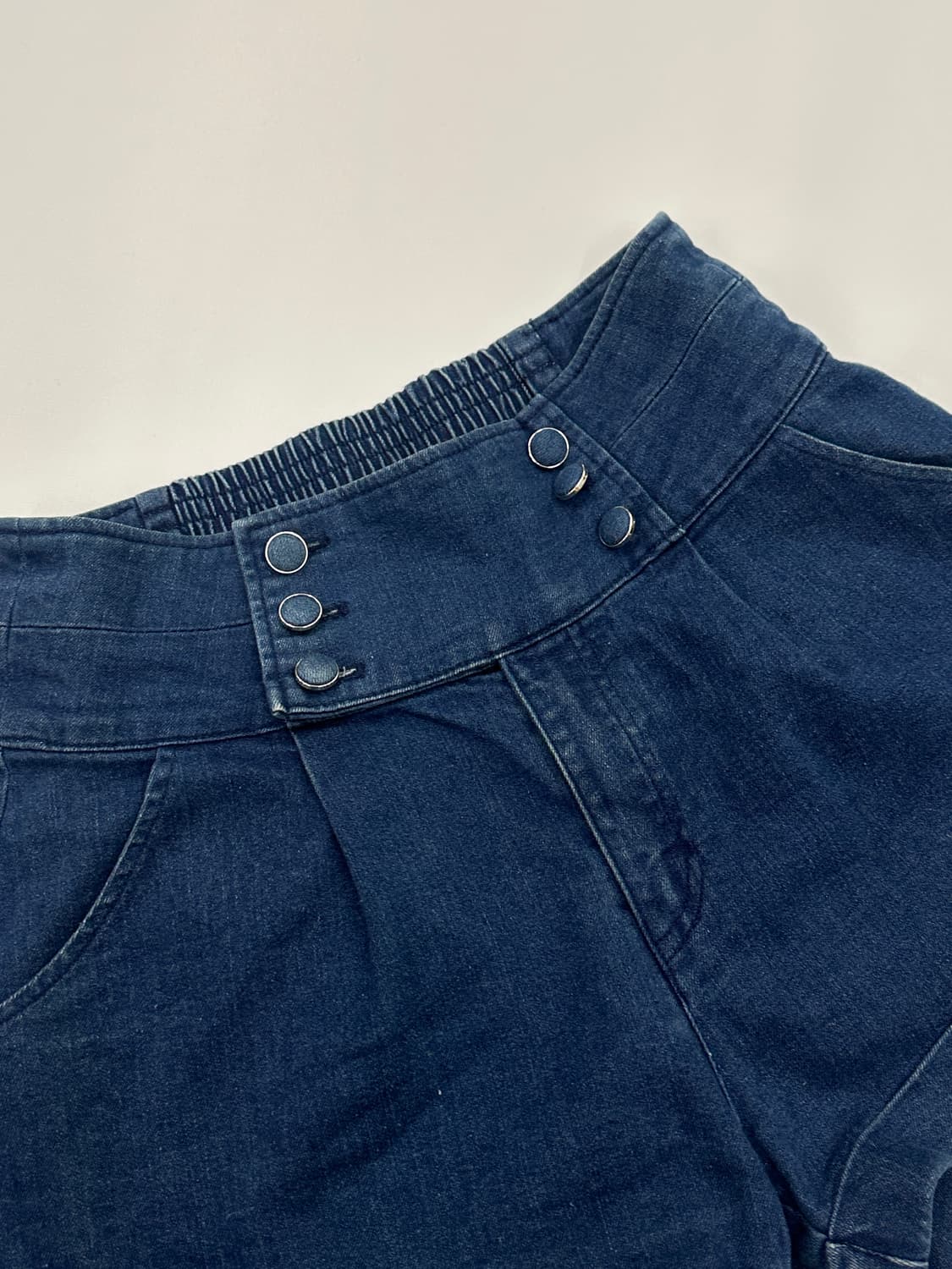 히메갸루깔 데님 일본 빈티지 중청 롤업 숏팬츠  상품이미지5