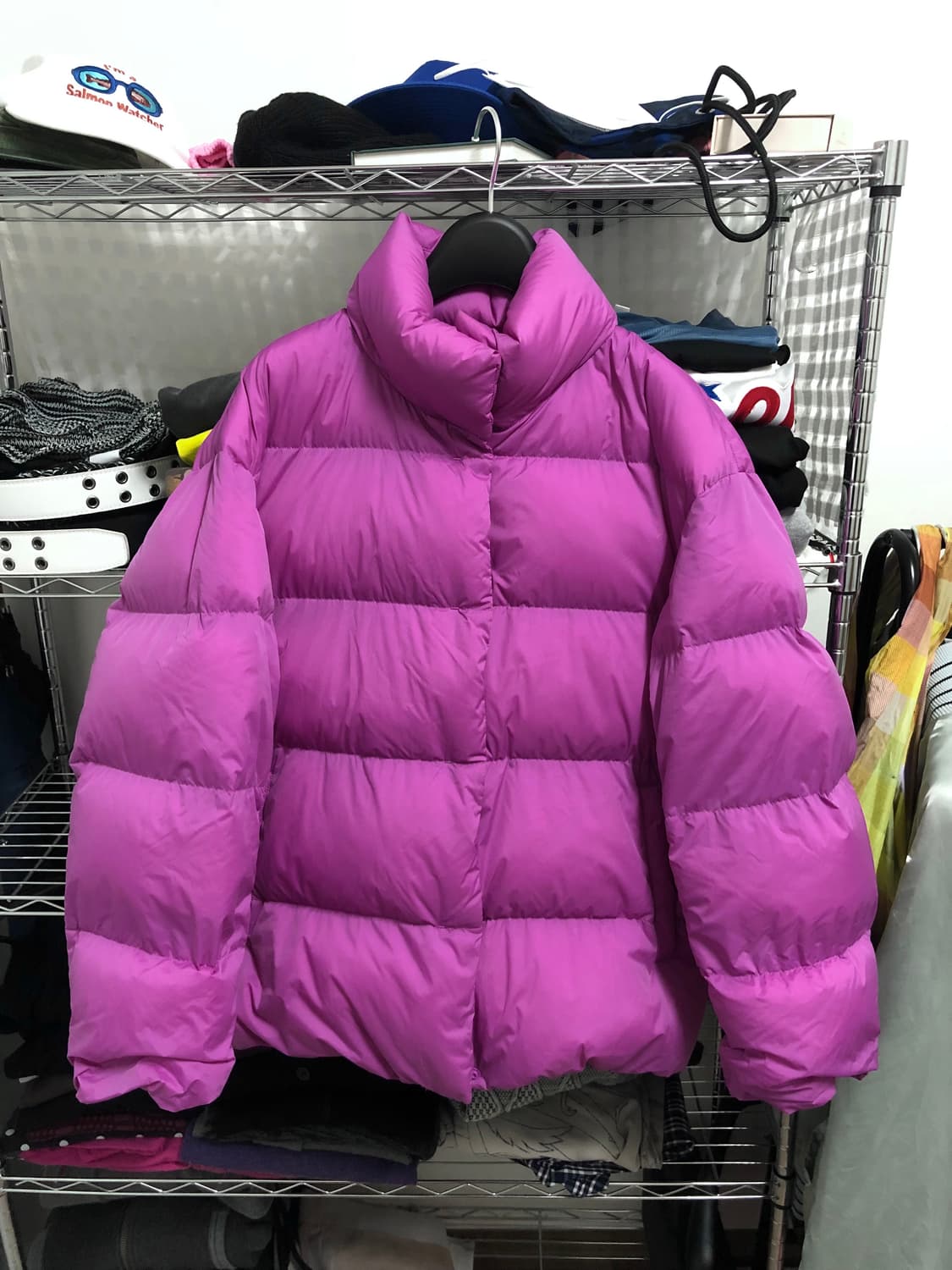 19FW 유니클로 울트라라이트다운 코쿤 재킷 L 마젠타 상품이미지1