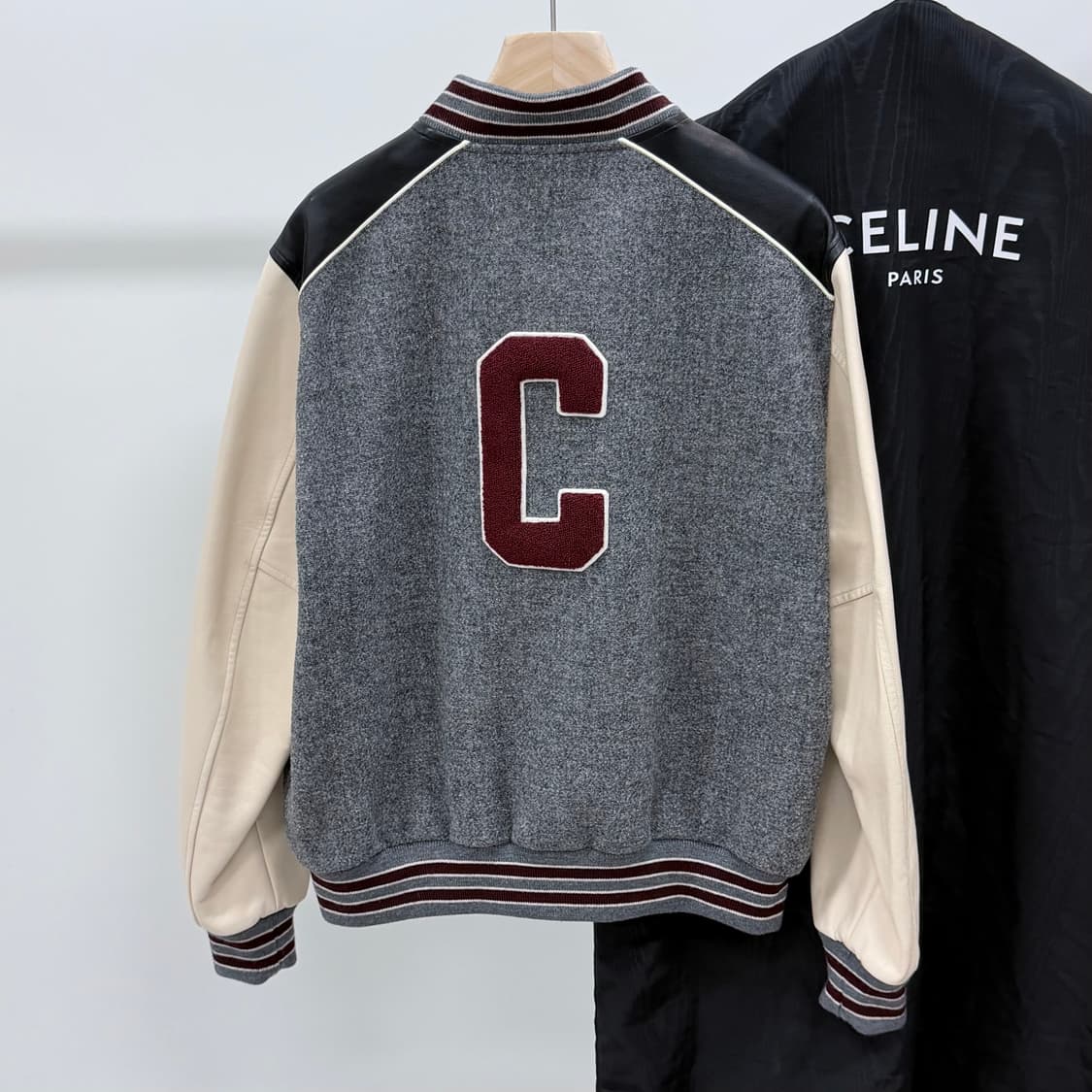 [S+급/54] 셀린느 바시티 울 테디 자켓 그레이 상품이미지4