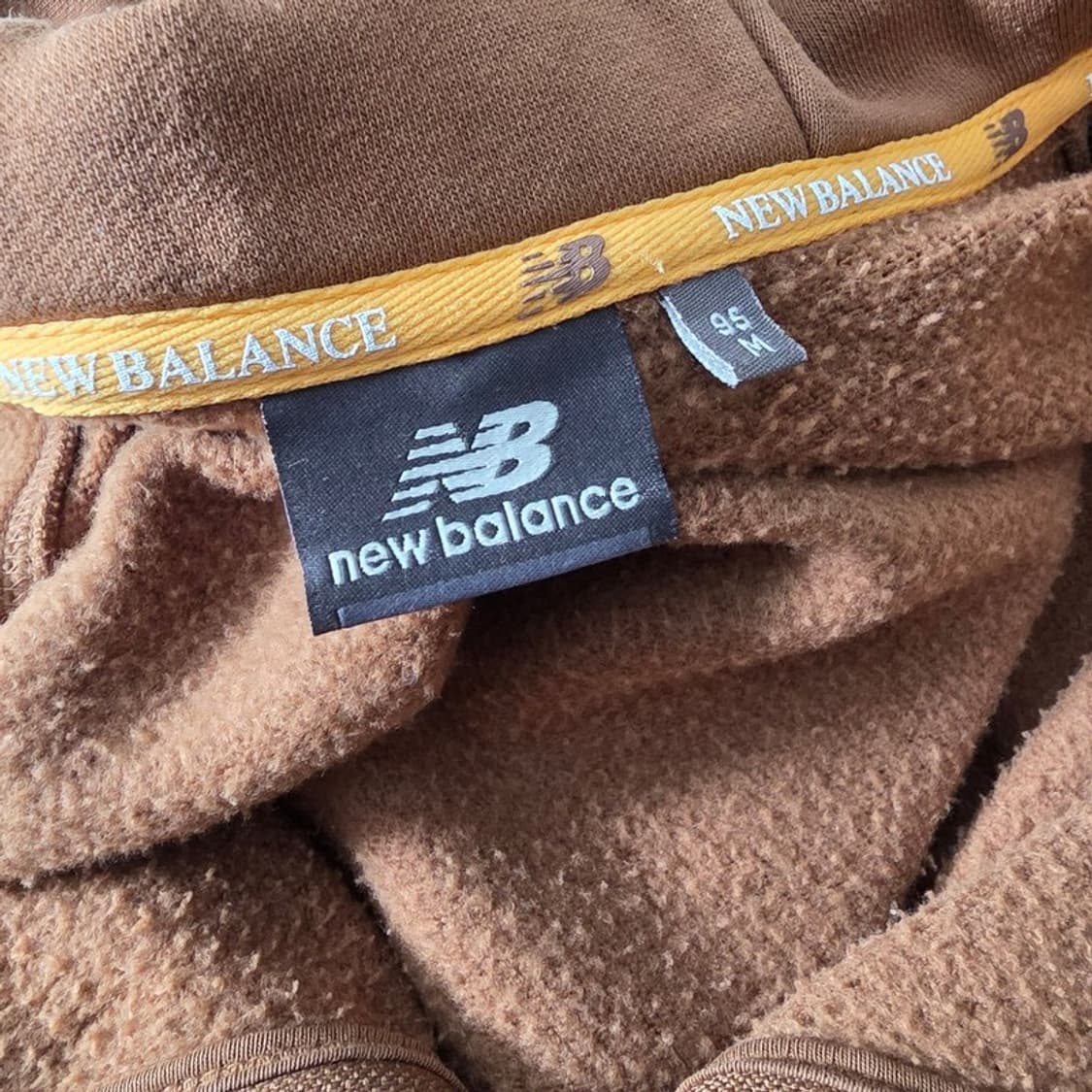 뉴발란스 1906 백로고 브라운 기모 후드집업 M 상품이미지5