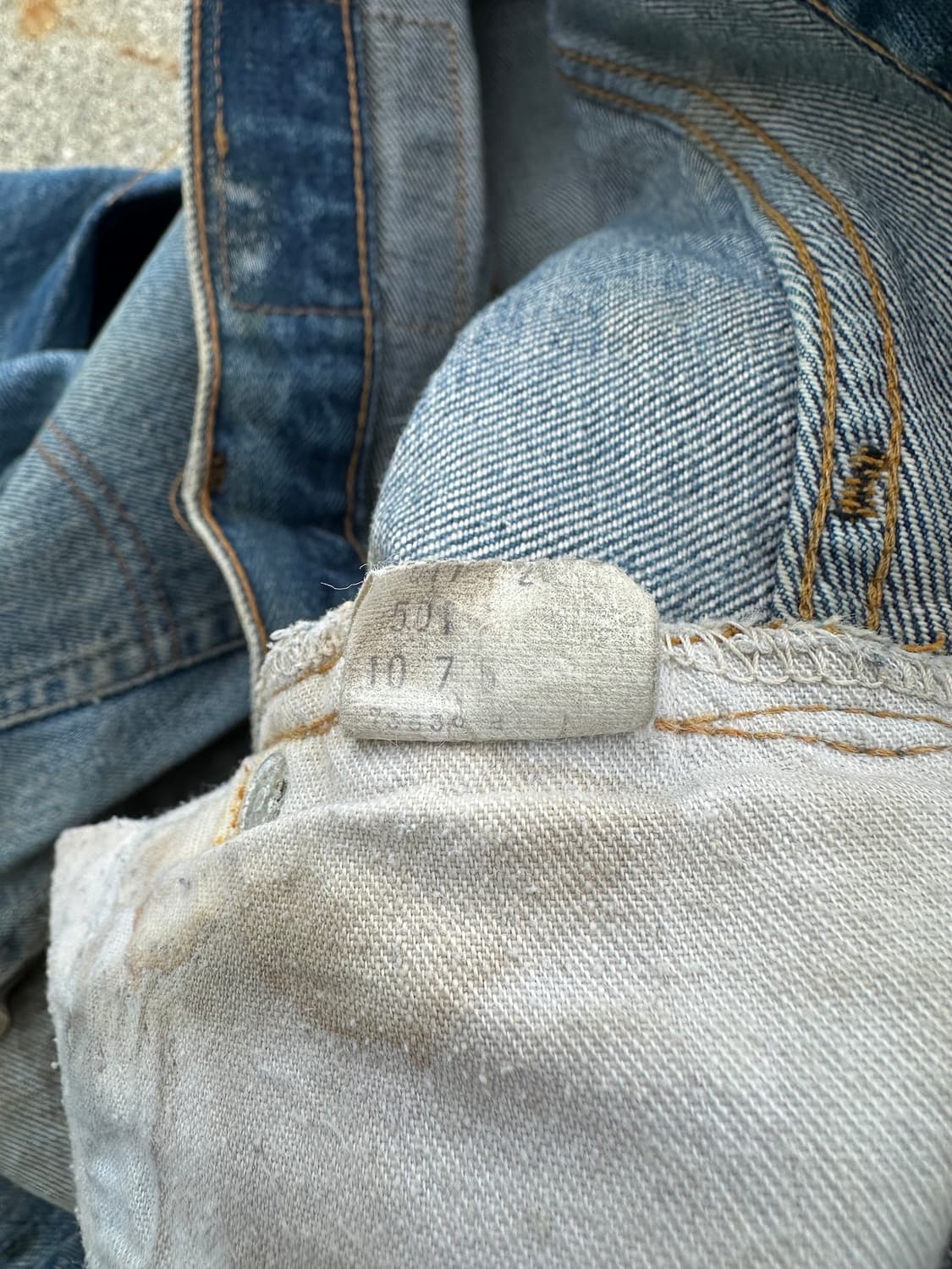 70s USA 빈티지 리바이스 501 66후기 셀비지 데님 팬츠 상품이미지9