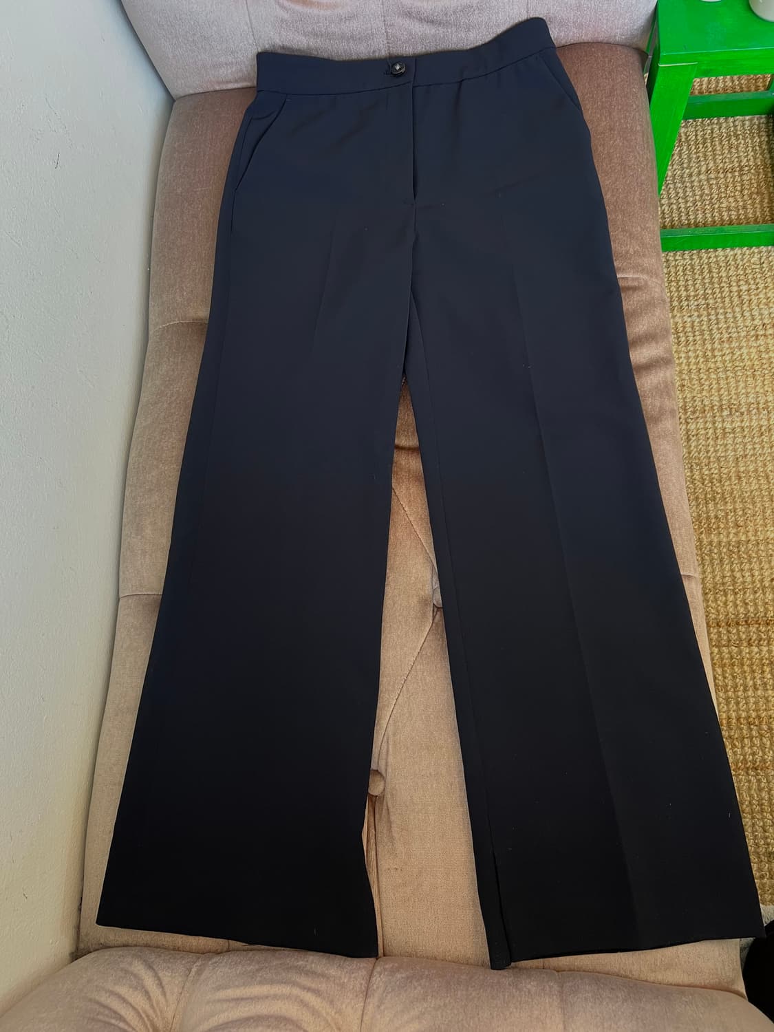 마인 여성 블랙 세미부츠컷 슬랙스 정장팬츠 상품이미지4