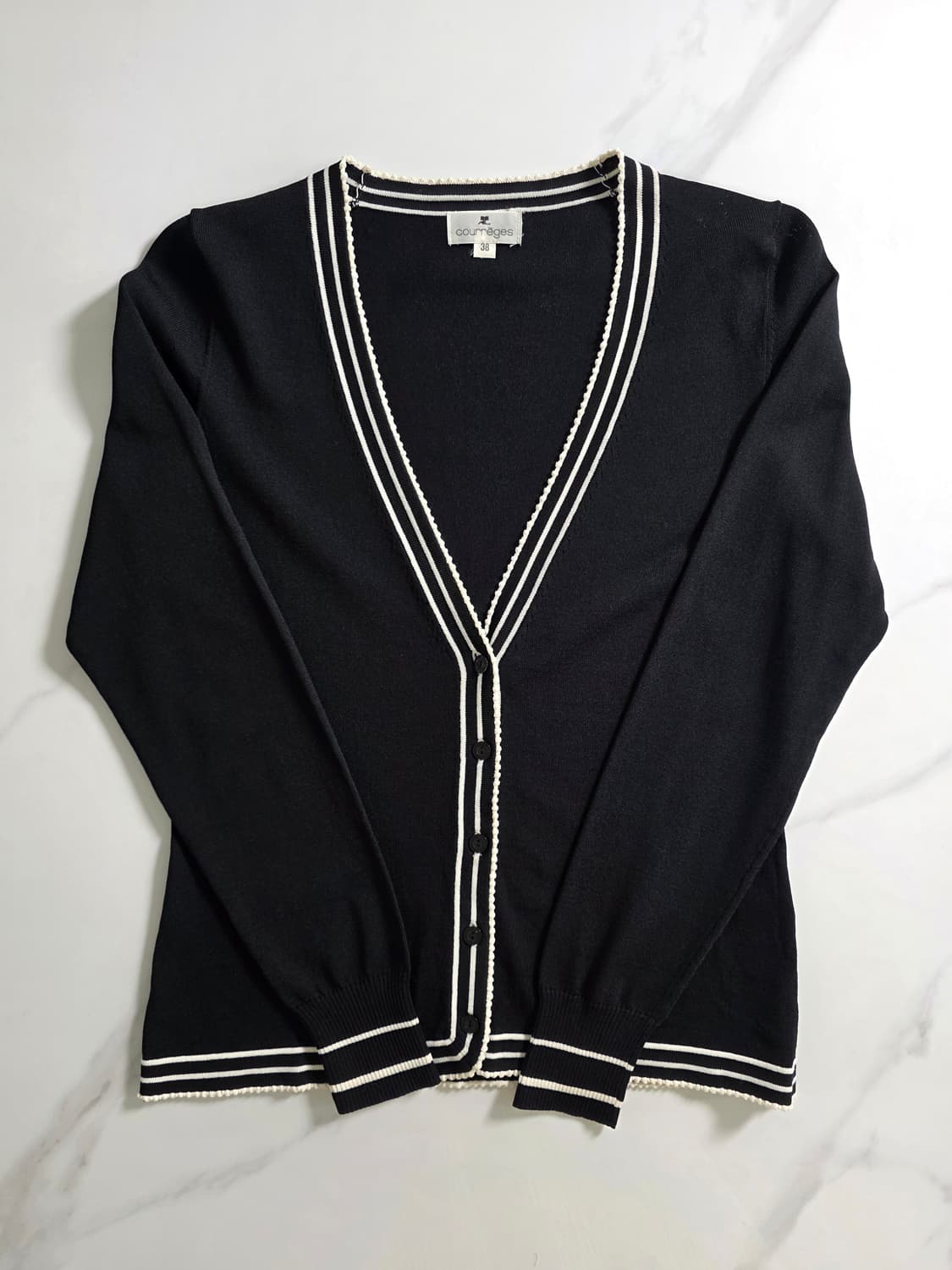 Courrèges / 쓰리라인 배색 니트 셋업 상품이미지5