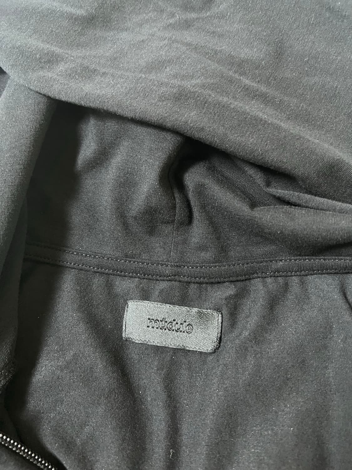 머듈 라운지 후드집업 hoodie zipup 블랙 상품이미지5