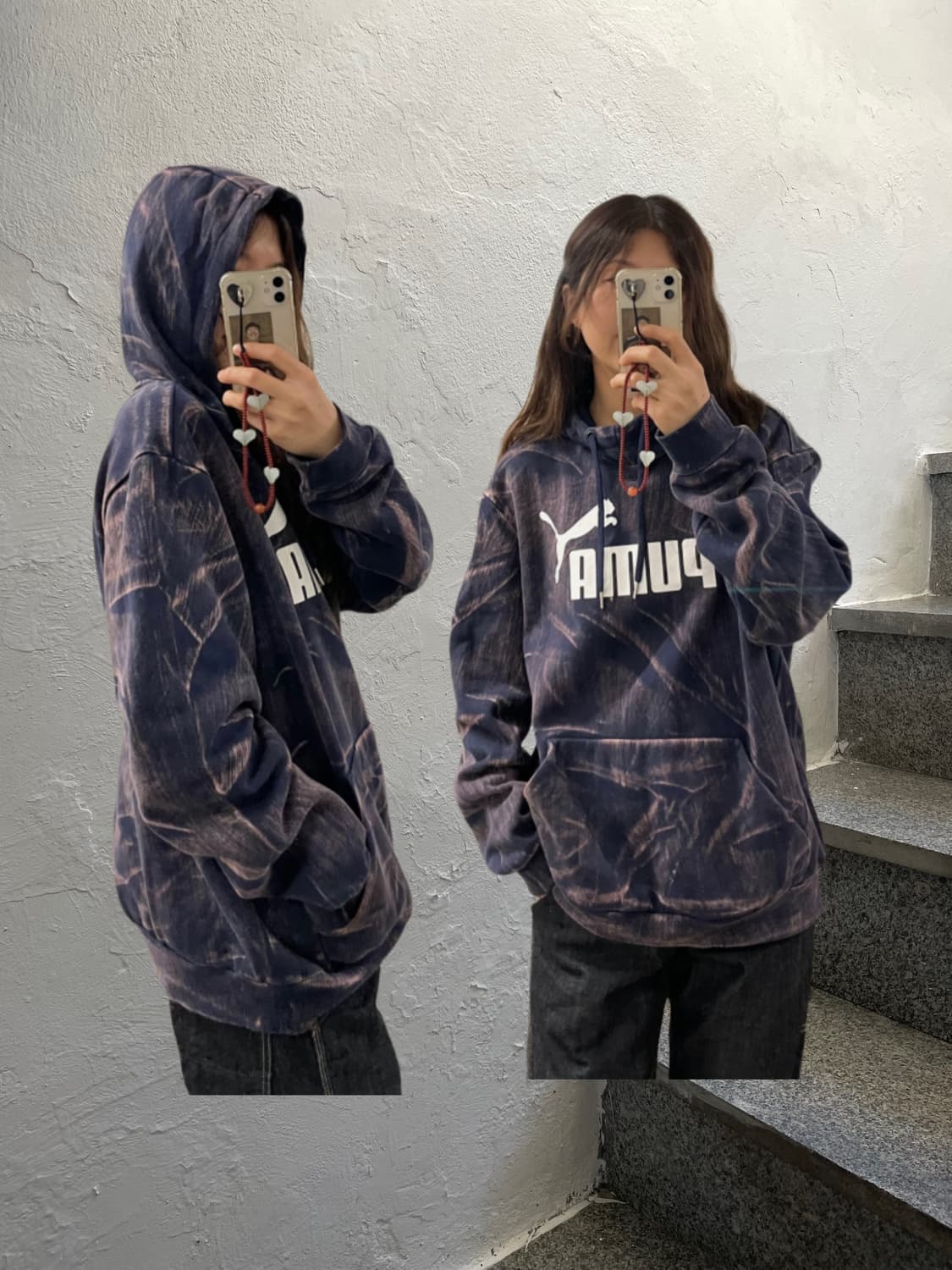 푸마 블리치 워싱 후드티 상품이미지2
