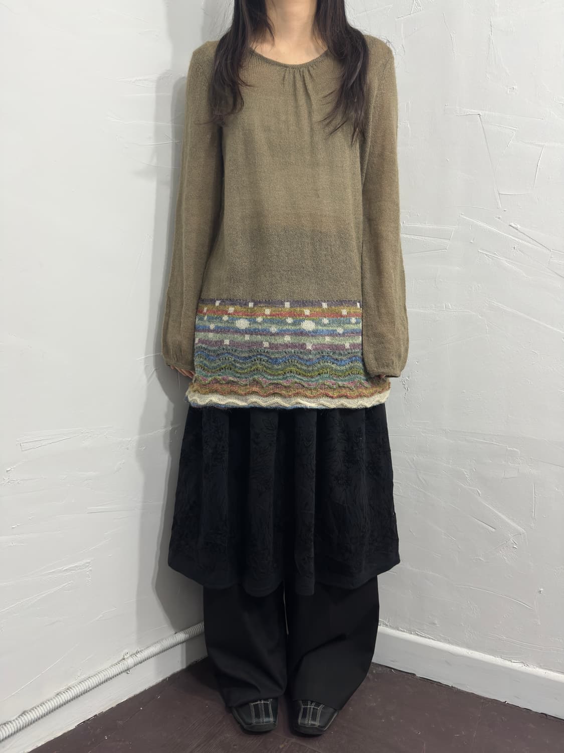 oriental pleats skirt 상품이미지2