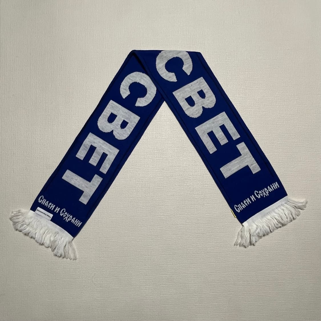 고샤 머플러 스카프 파흰 블루 상품이미지2