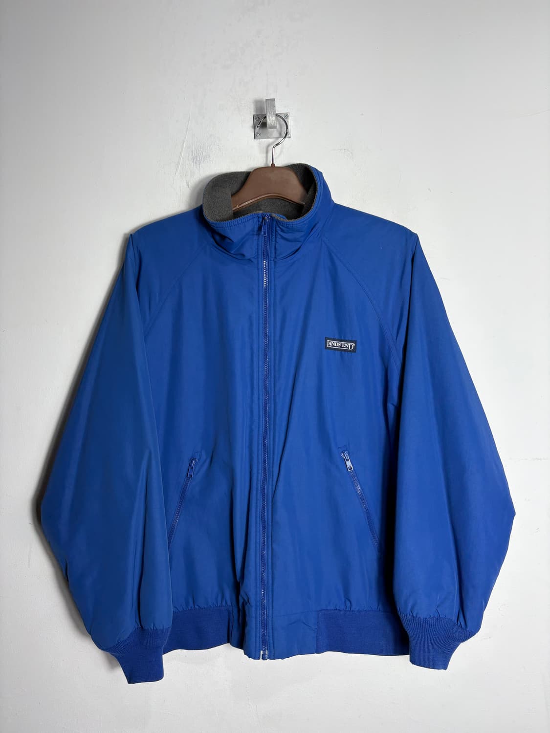 랜즈 엔드 후리스 안감 블루  점퍼 상품이미지1