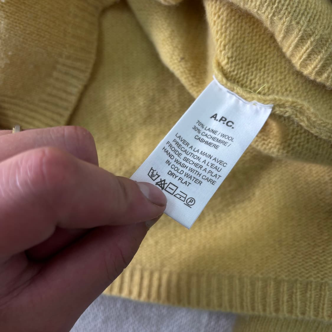 W 95 APC 아페쎄 캐시미어 울 니트 상품이미지4