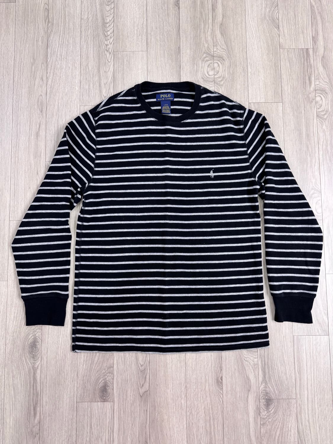 폴로 랄프로렌 스트라이프 엄성현 와플 니트 상품이미지1