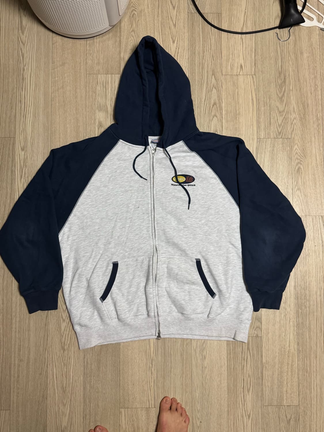 테켓 빠더너스 후드 집업 네이비 상품이미지1