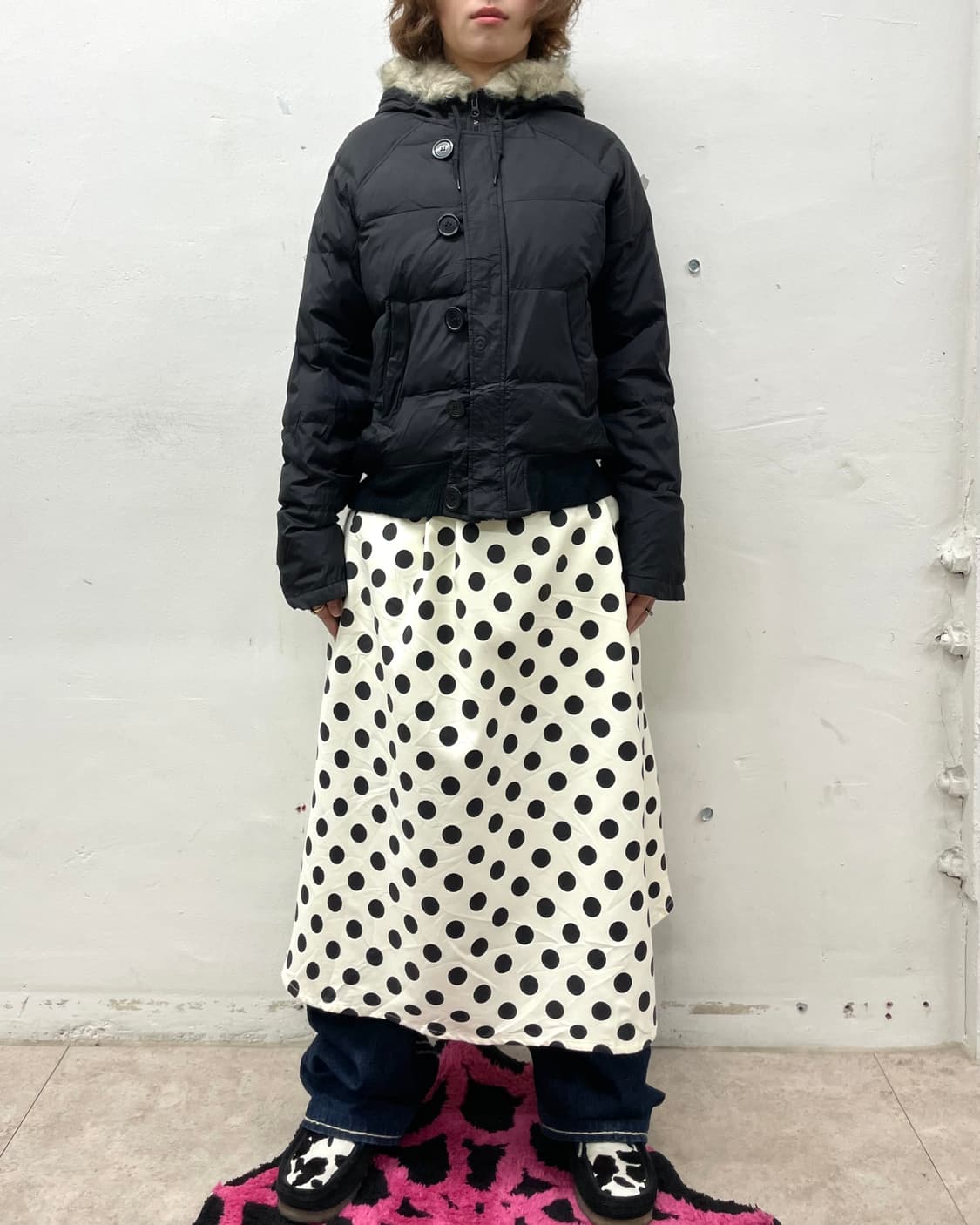 Basic Black Cropped Padded Jumper 상품이미지4