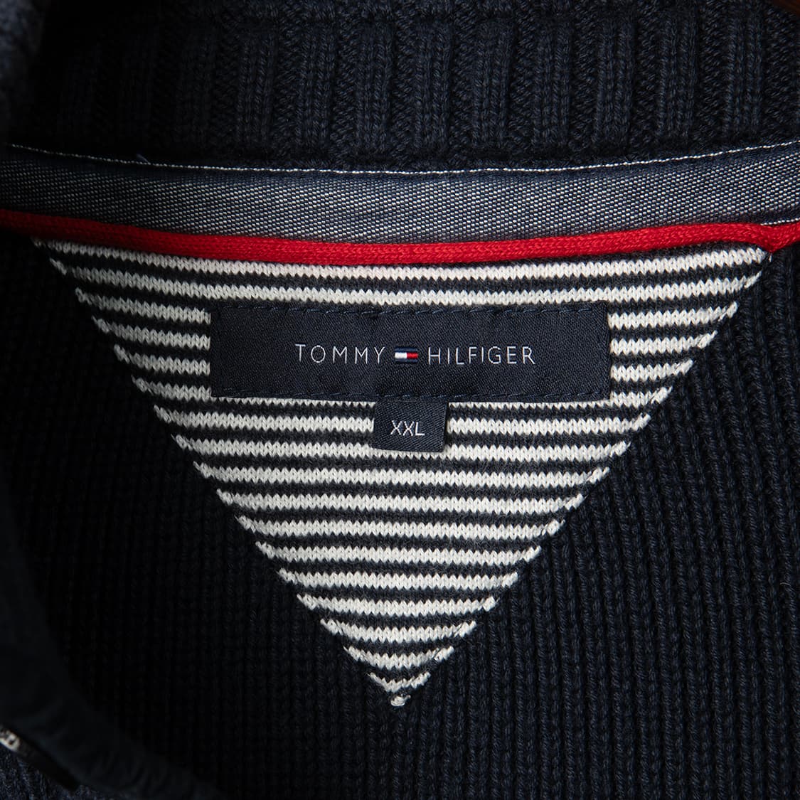 [XXL] 타미힐피거 스탠드 카라 코튼 스트라이프 니트  상품이미지5