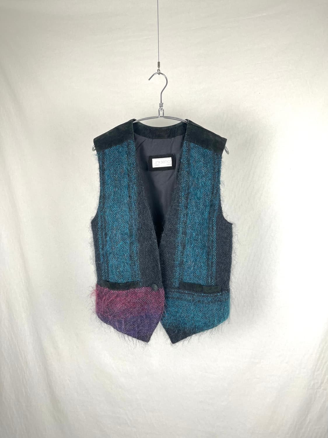 Vintage(Made in canada) 모헤어 스웨이드 도킹 베스트  상품이미지1