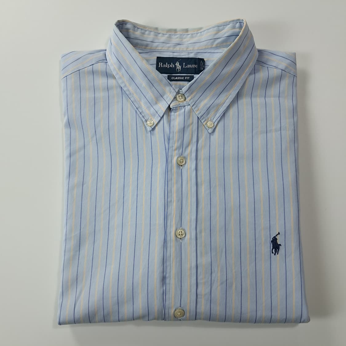 CK326 XL 폴로 00s 스카이블루 멀티 스트라이프 셔츠 남방 상품이미지7