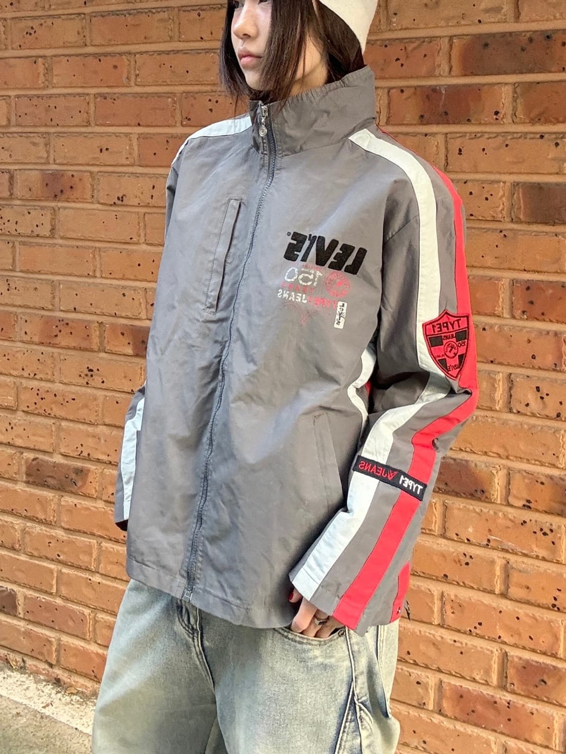 90s 올드스쿨 LEVI’S레이싱 라인 집업 점퍼 상품이미지2