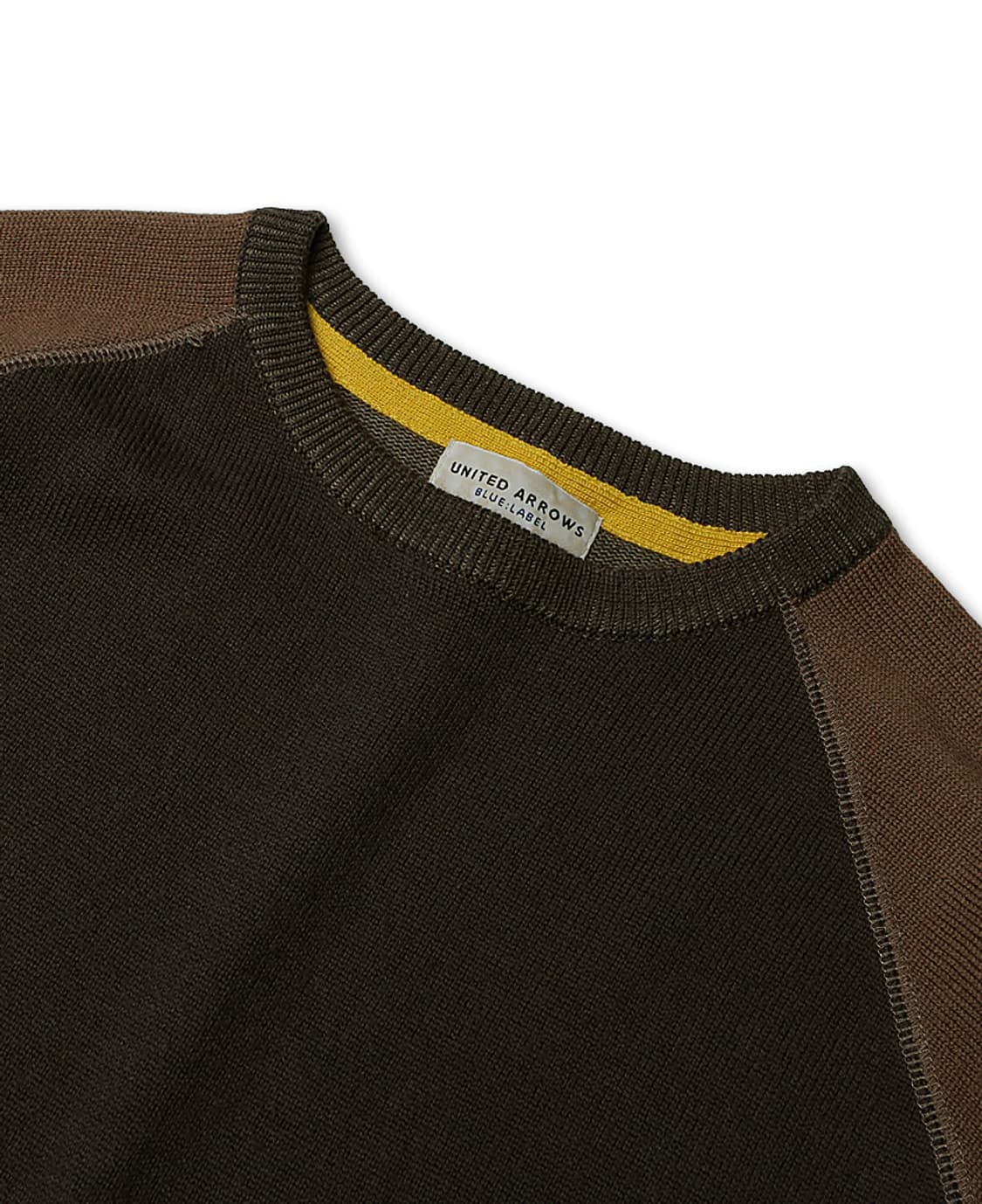 유나이티드 애로우즈 [United Arrows] 배색 니트 크루넥 티셔츠 상품이미지2