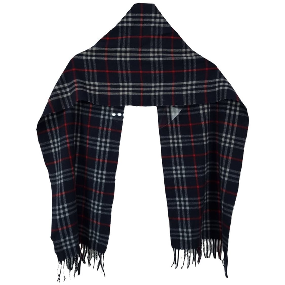 [BURBERRY] 버버리 체크 램스 울 머플러 네이비 P01155 상품이미지3