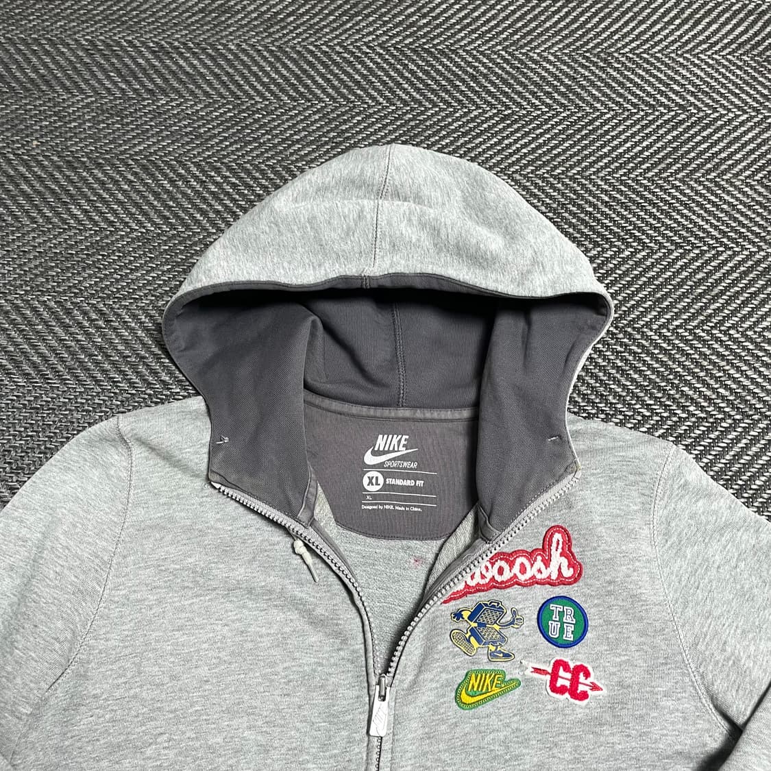 나이키 와펜 패치워크 그레이 후드집업y 5180 상품이미지5