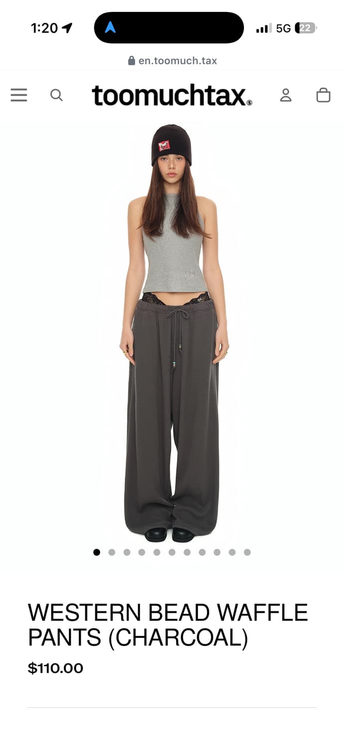 투머치택스 웨스턴비즈 와플집업 차콜 상품이미지5