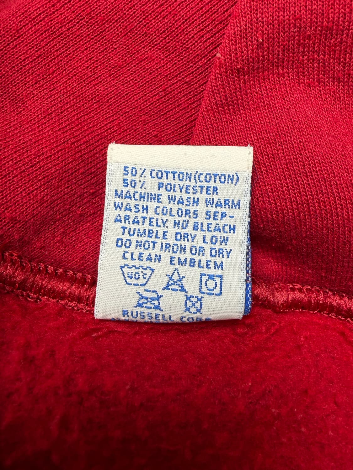 90s Russell Button Hoodie (red) 상품이미지4