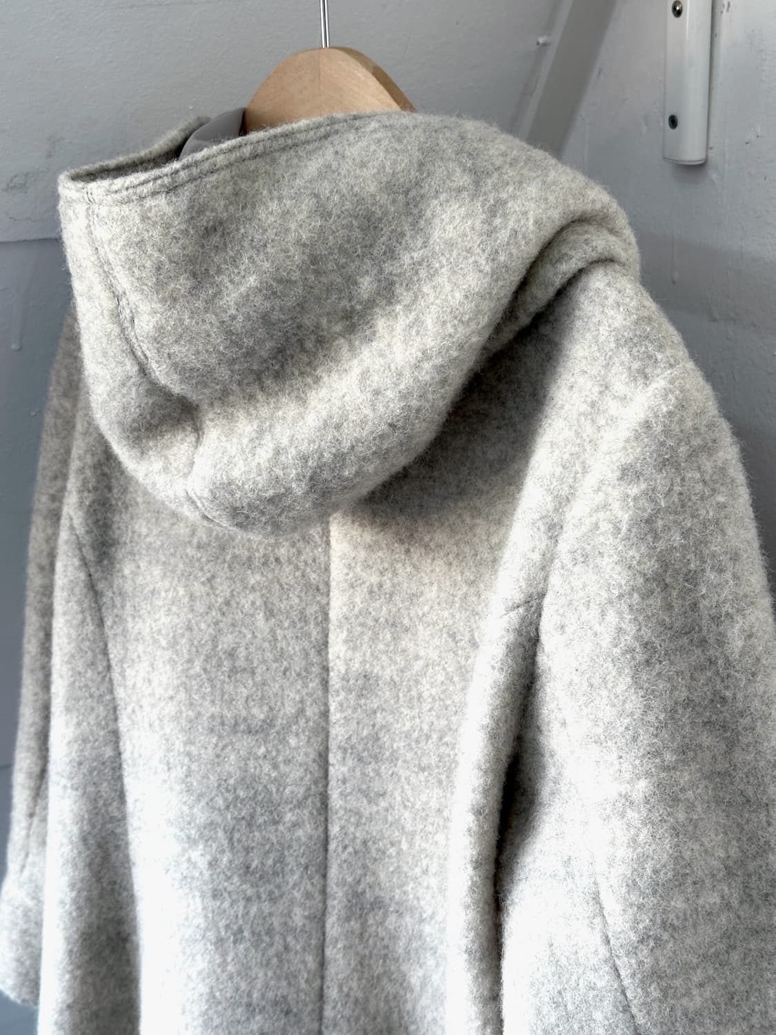 Smudge felted wool hooded duffle coat 상품이미지5