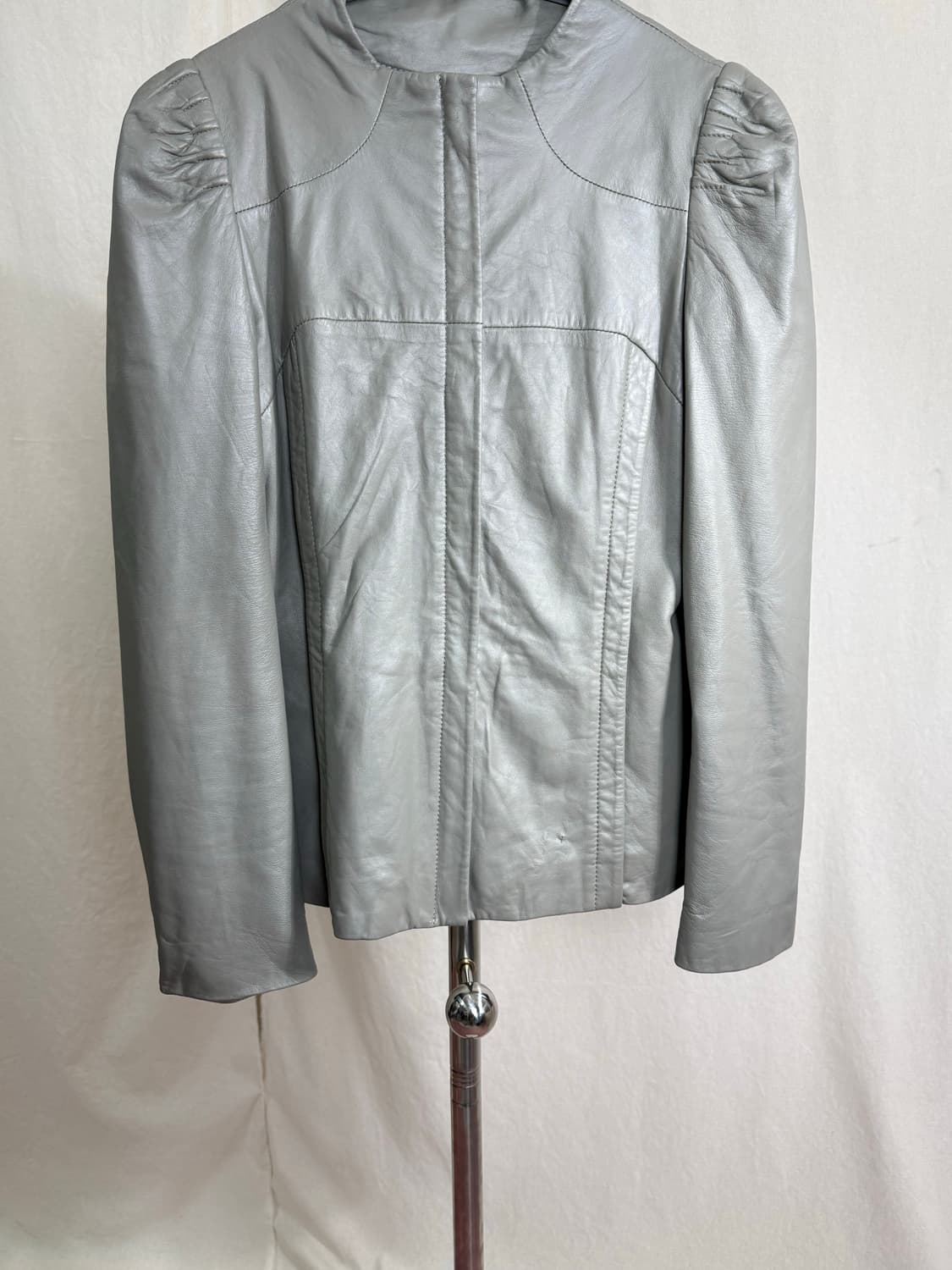 Otto 퍼프 숄더 양가죽 자켓 상품이미지8