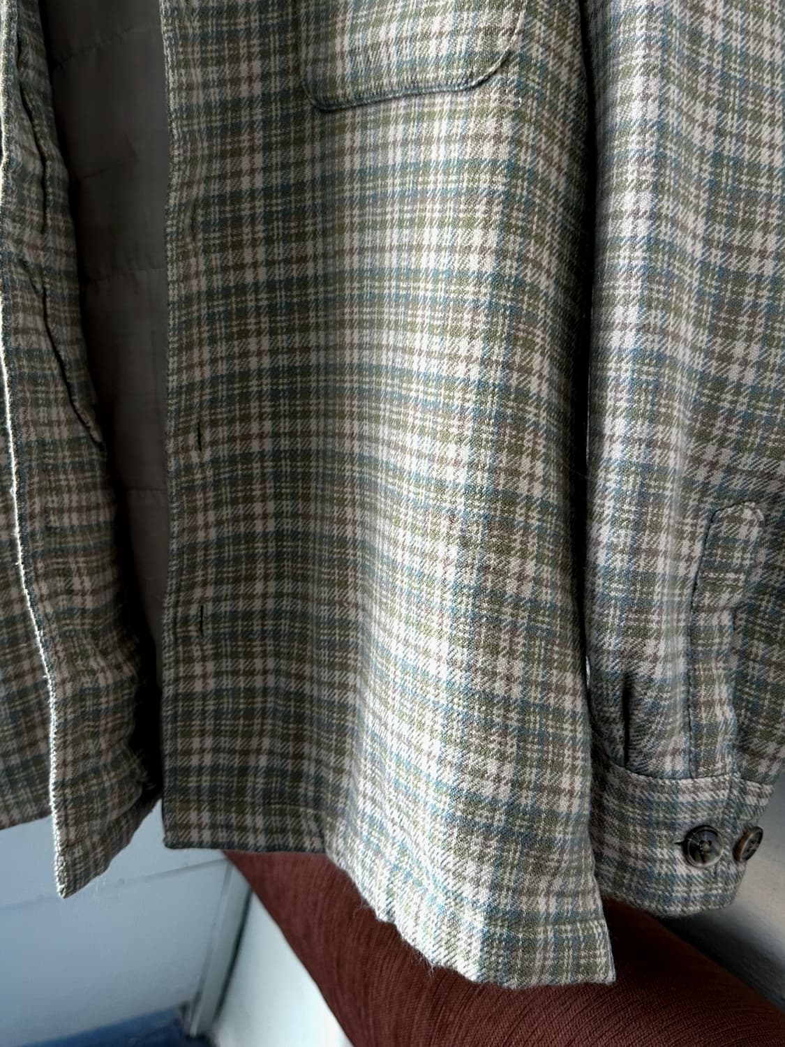 Inner padded woven check work shirket 상품이미지6