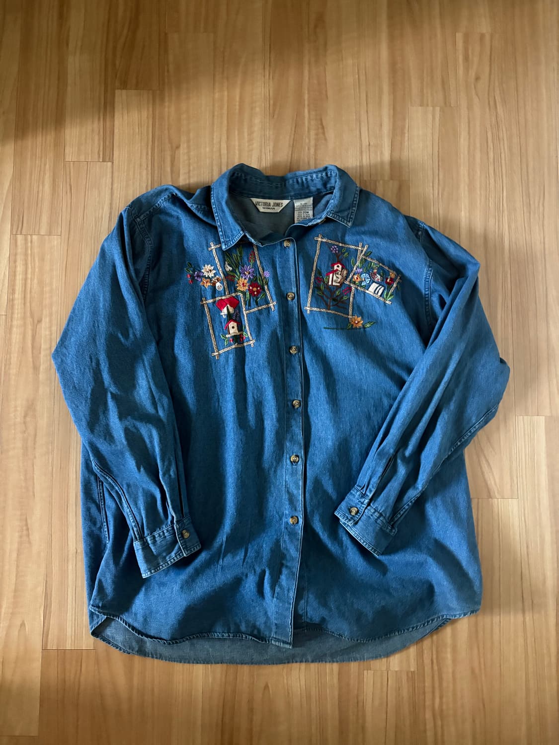 빈티지 자수셔츠  상품이미지1