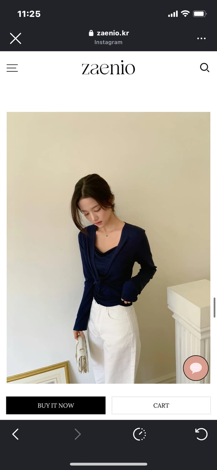 제니오 엘로라 셔링 세트 - 네이비 상품이미지2