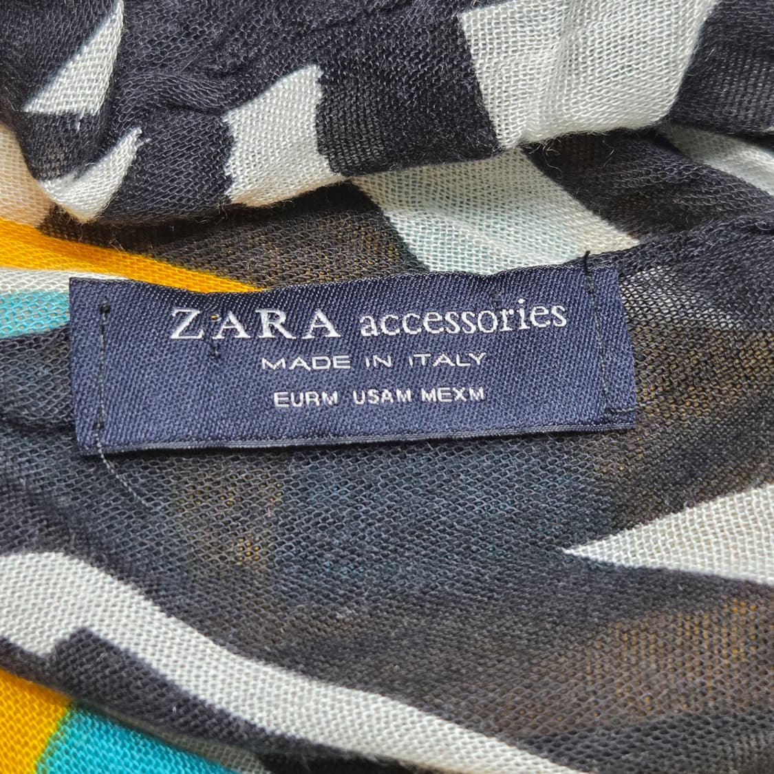 ZARA 아방가르드 추상 패턴 롱 스카프 상품이미지4