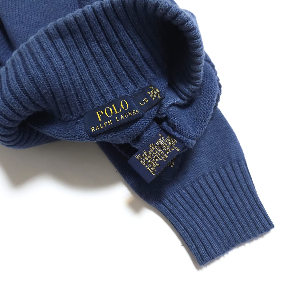 폴로 랄프로렌 버튼 모크넥 니트 스웨터 더스티블루 상품이미지5