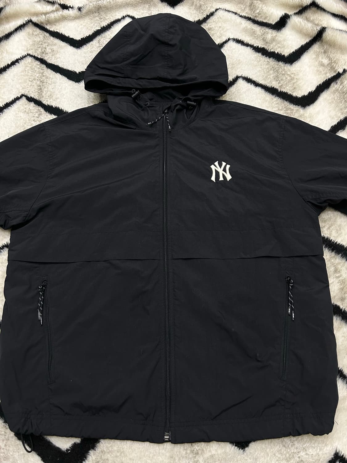 [L]MLB 뉴욕양키스 후드 바람막이/블랙 상품이미지5