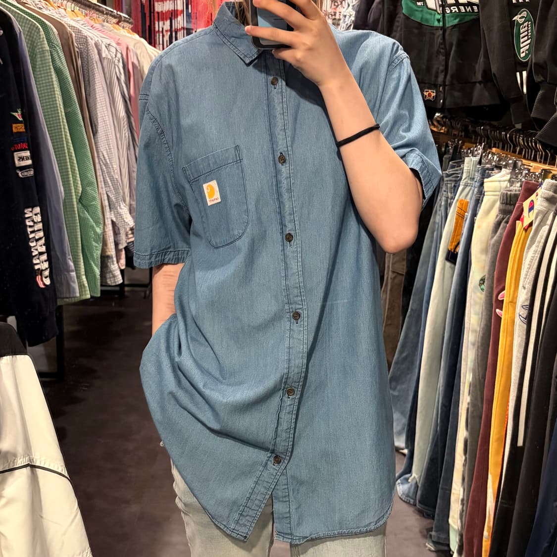 [IM] Carhartt 칼하트 데님 반팔 셔츠 상품이미지1