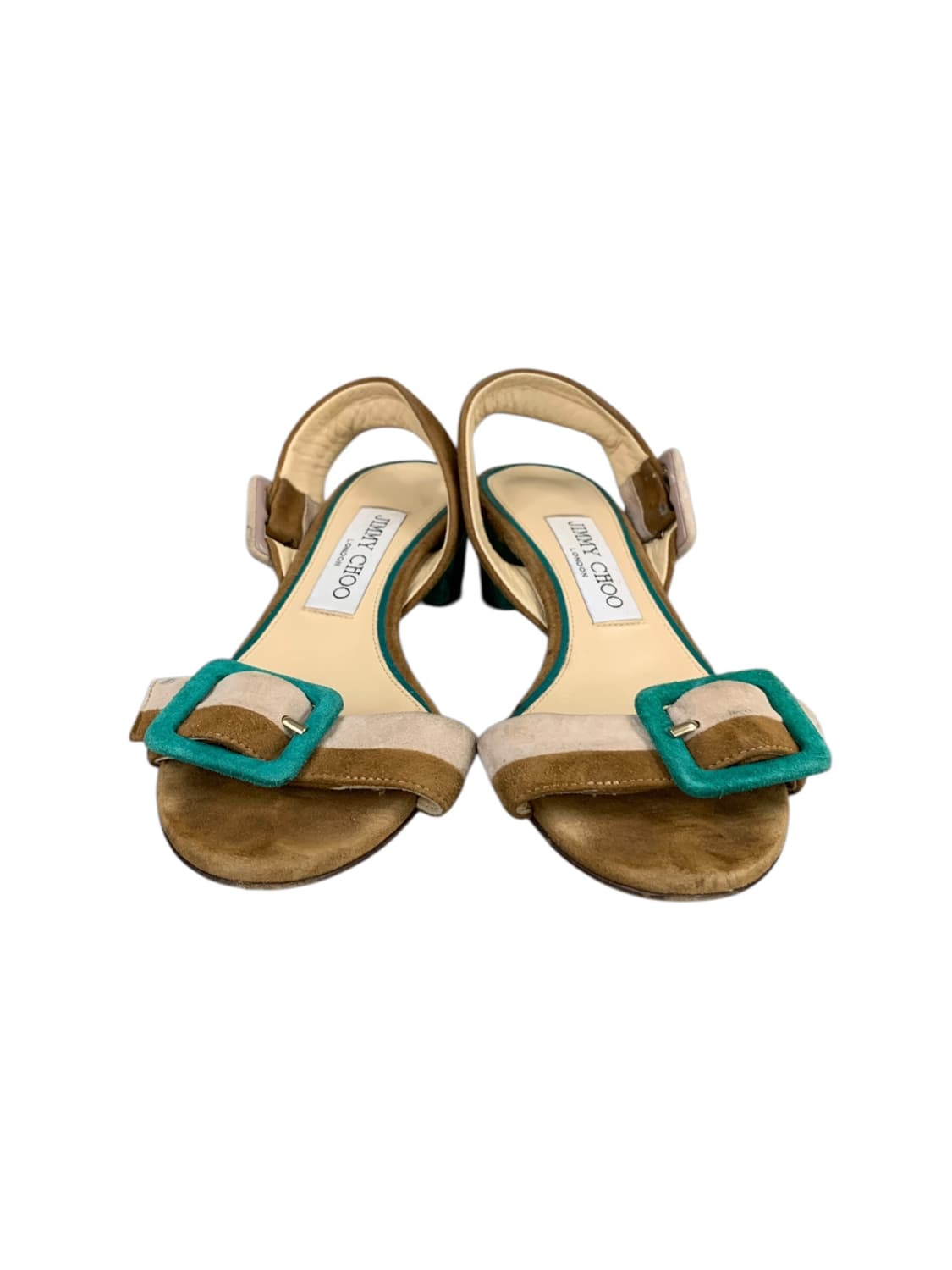 지미추 다차 컬러블록 스웨이드 샌들 36(230) (Gr-3217) 상품이미지4